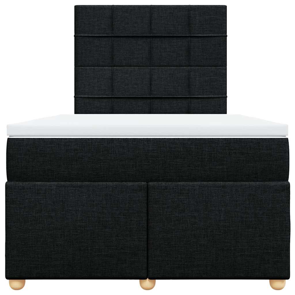 Sommier à lattes de lit avec matelas Noir 120x200 cm Tissu - XIOS