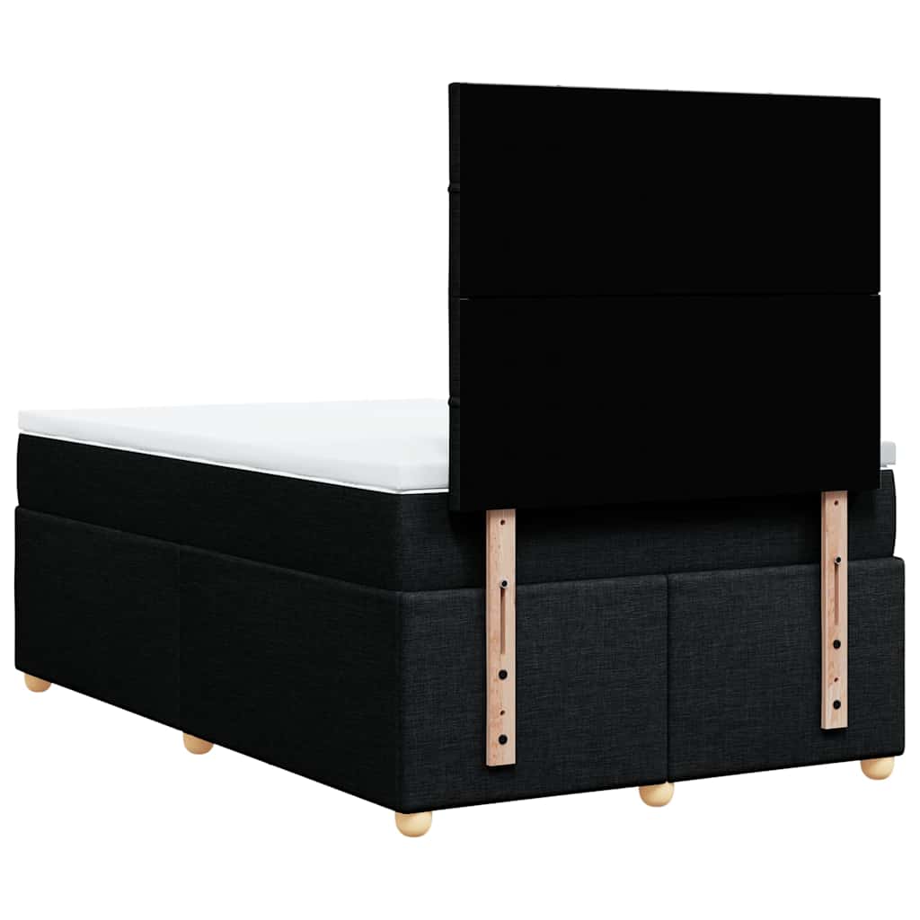 Sommier à lattes de lit avec matelas Noir 120x200 cm Tissu - XIOS
