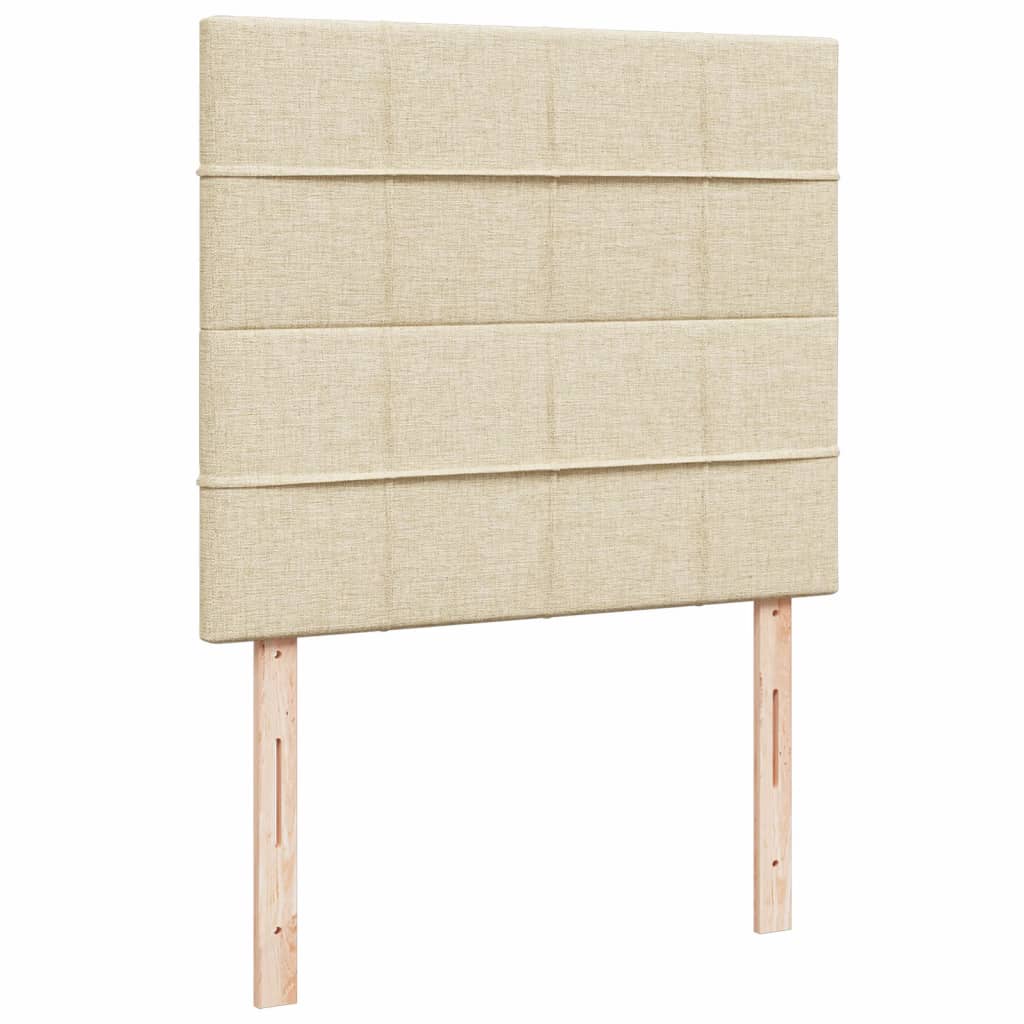 Sommier à lattes de lit avec matelas Crème 120x200 cm Tissu - XIOS