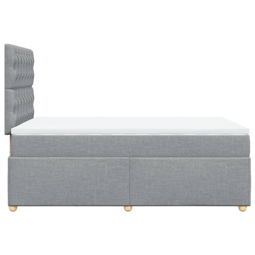 Sommier à lattes de lit avec matelas Gris clair 120x200cm Tissu - XIOS