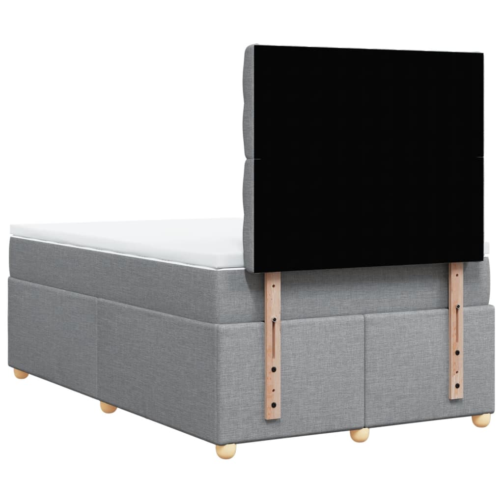 Sommier à lattes de lit avec matelas Gris clair 120x200cm Tissu - XIOS