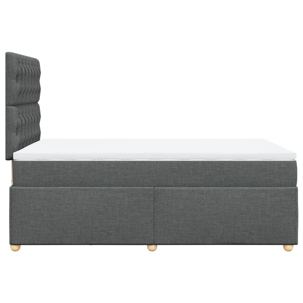 Sommier à lattes de lit avec matelas Gris foncé 120x200cm Tissu - XIOS