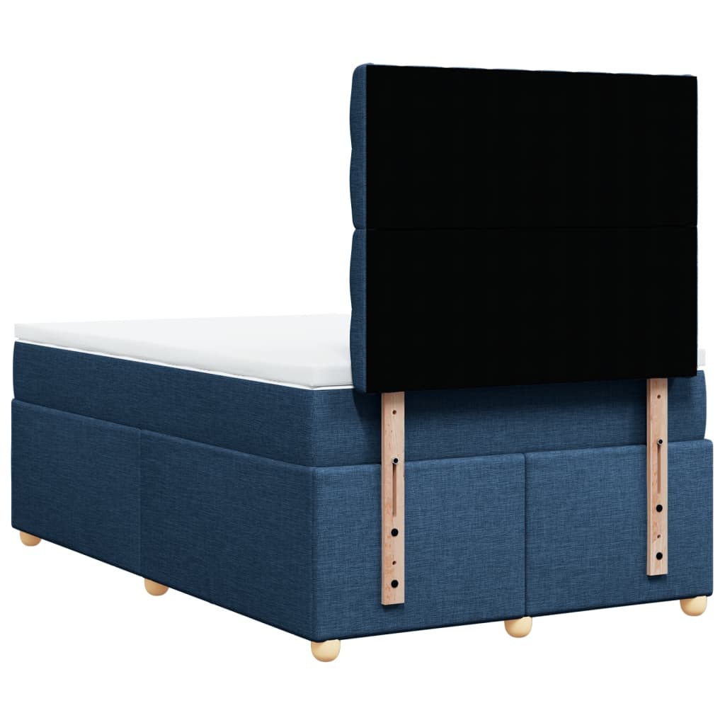 Sommier à lattes de lit avec matelas Bleu 120x200 cm Tissu - XIOS