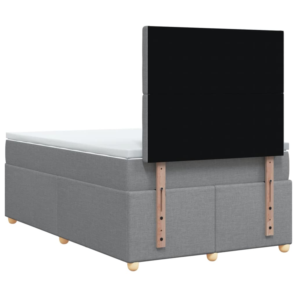 Sommier à lattes de lit avec matelas Gris clair 120x200cm Tissu - XIOS