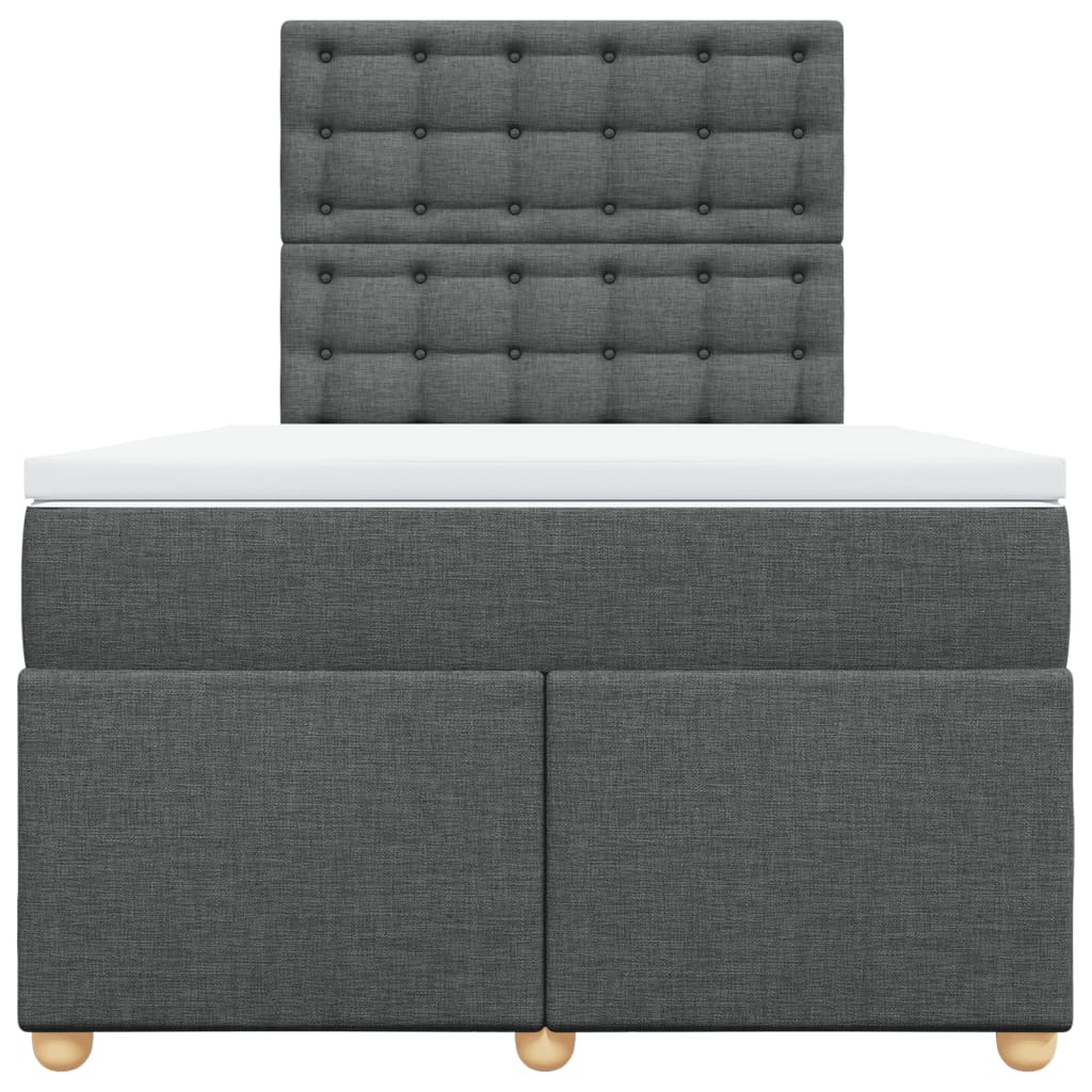 Sommier à lattes de lit avec matelas Gris foncé 120x200cm Tissu - XIOS