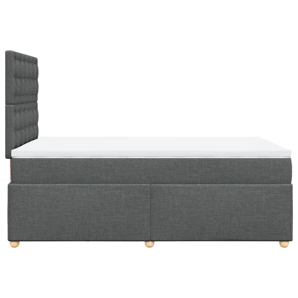 Sommier à lattes de lit avec matelas Gris foncé 120x200cm Tissu - XIOS