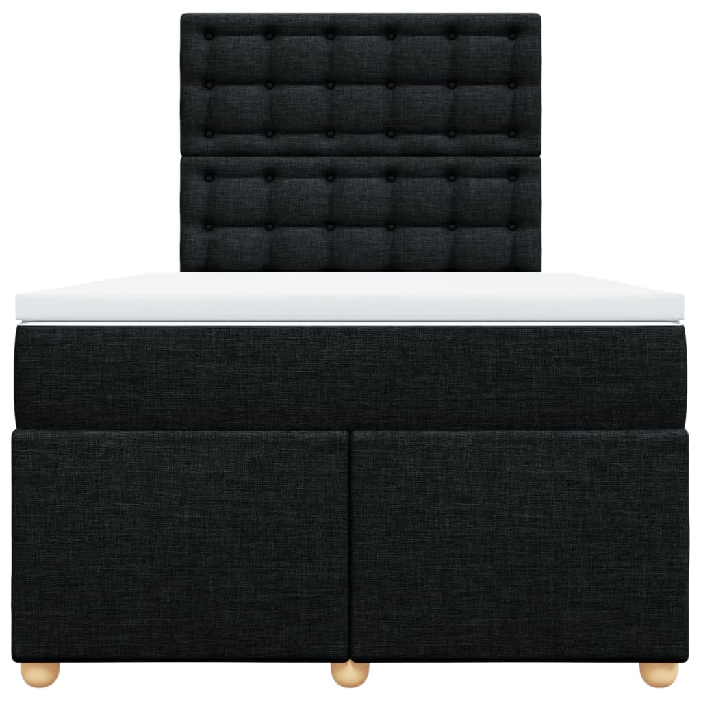 Sommier à lattes de lit avec matelas Noir 120x200 cm Tissu - XIOS