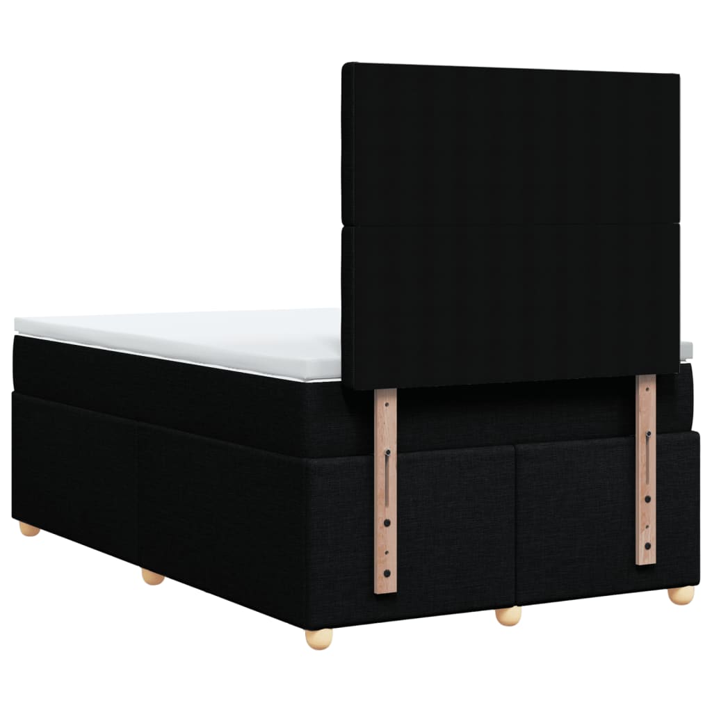 Sommier à lattes de lit avec matelas Noir 120x200 cm Tissu - XIOS