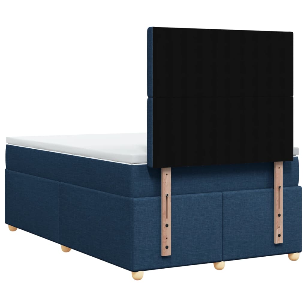 Sommier à lattes de lit avec matelas Bleu 120x200 cm Tissu - XIOS