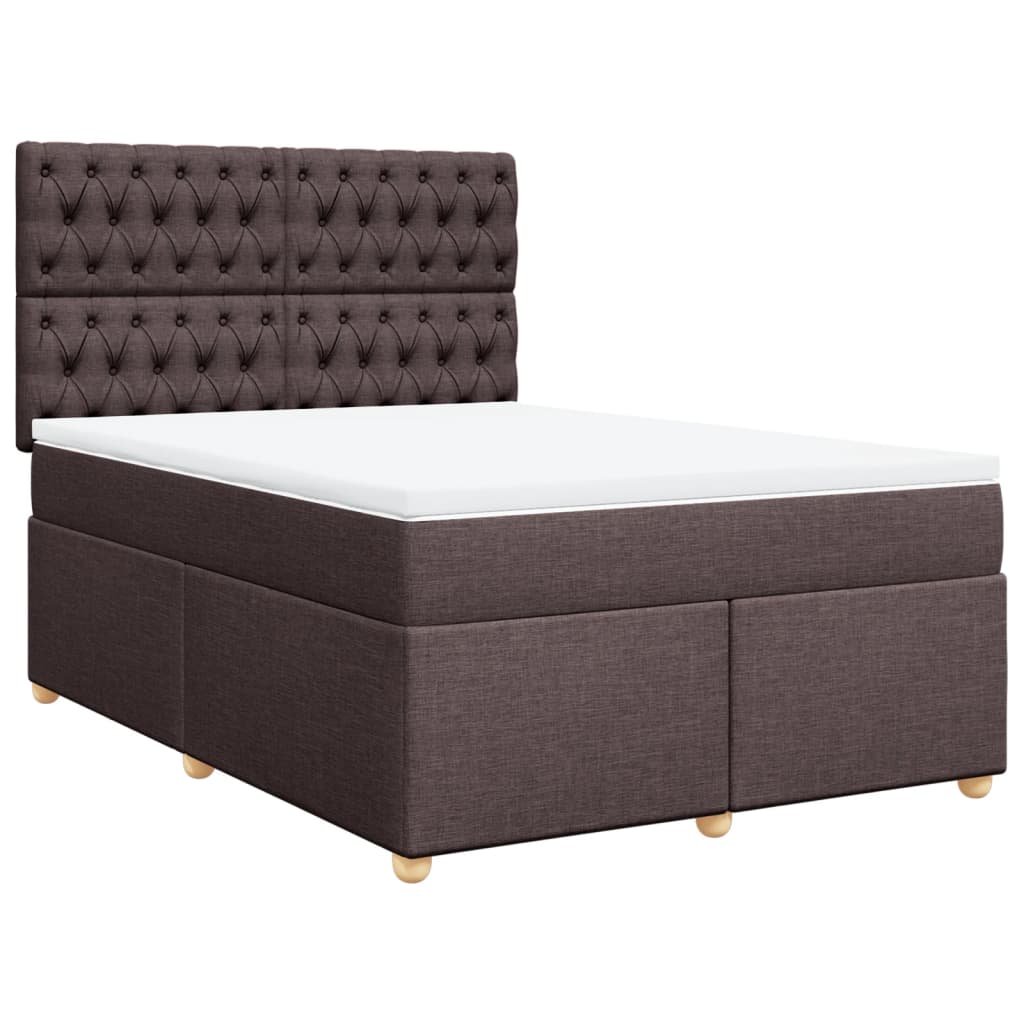 Sommier à lattes de lit avec matelas Marron foncé 140x190 cm - XIOS