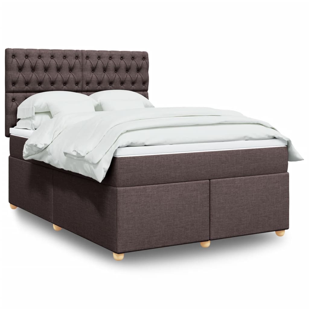 Sommier à lattes de lit avec matelas Marron foncé 140x190 cm - XIOS