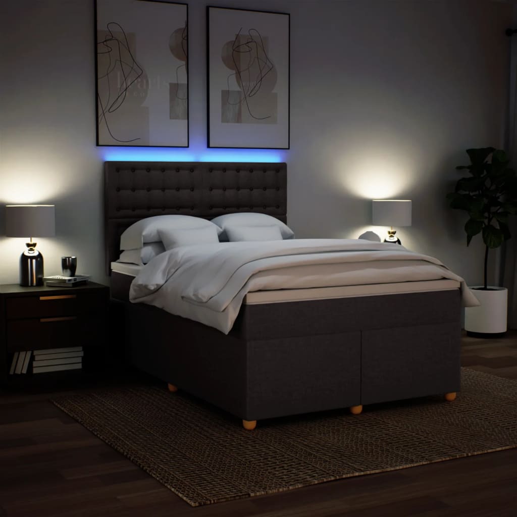 Sommier à lattes de lit avec matelas Marron foncé 140x190 cm - XIOS