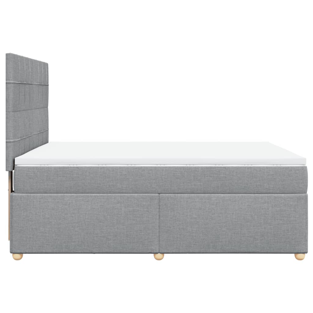 Sommier à lattes de lit avec matelas Gris clair 160x200cm Tissu - XIOS