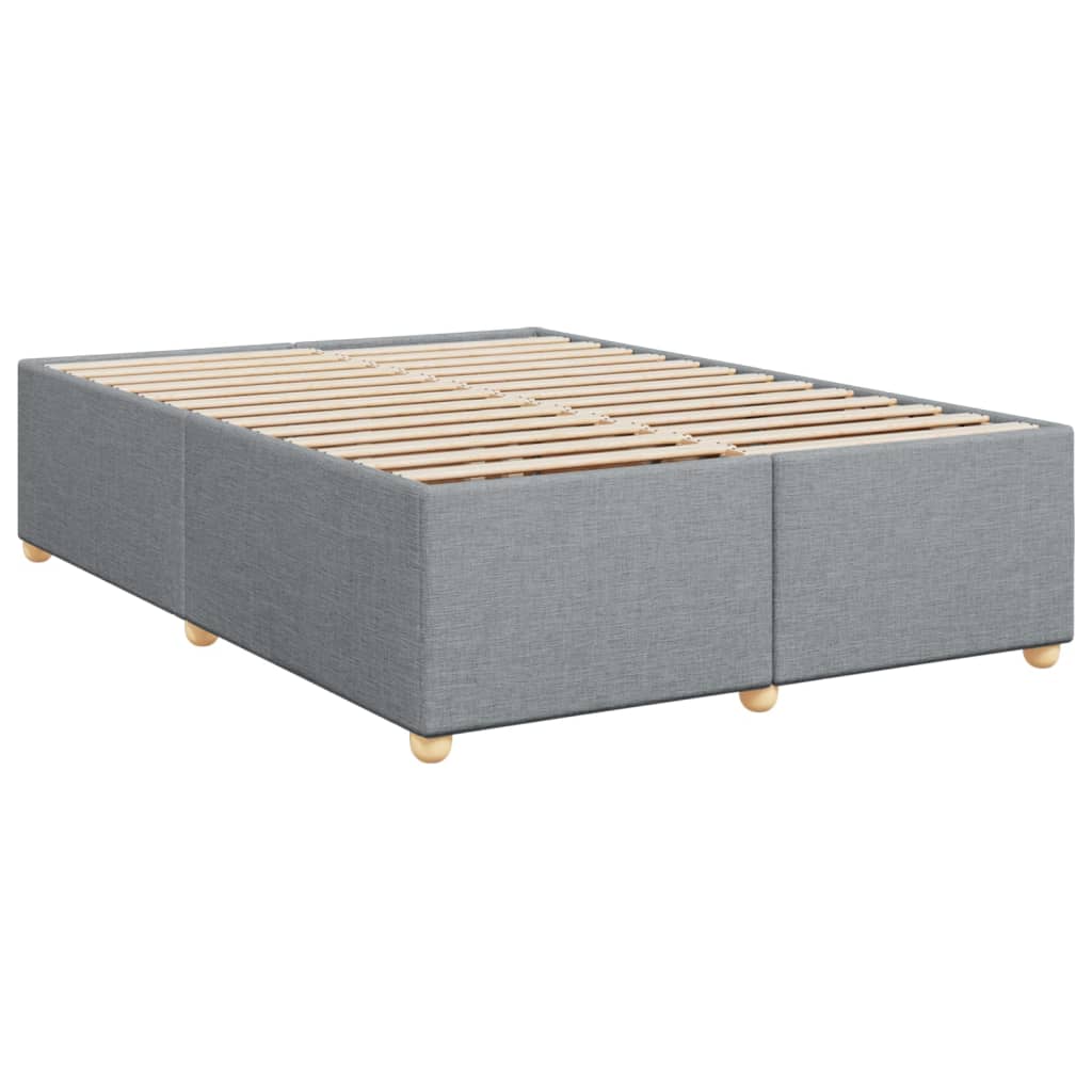 Sommier à lattes de lit avec matelas Gris clair 160x200cm Tissu - XIOS