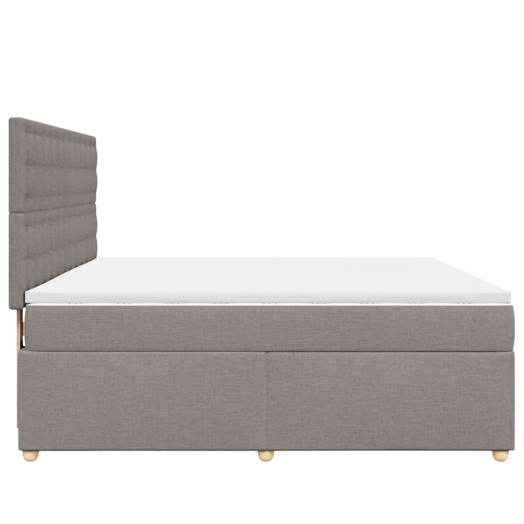 Sommier à lattes de lit avec matelas Taupe 180x200 cm Tissu - XIOS
