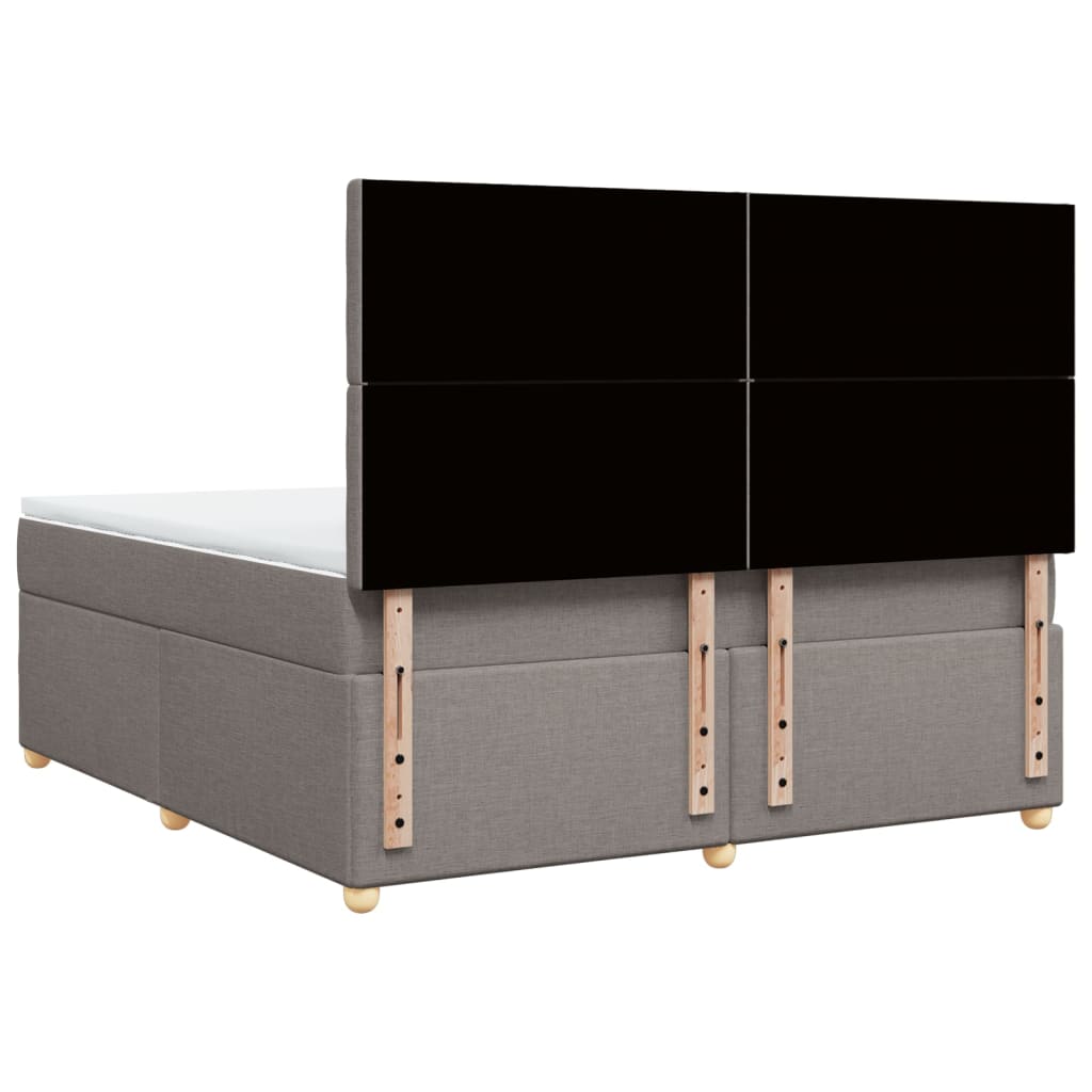 Sommier à lattes de lit avec matelas Taupe 180x200 cm Tissu - XIOS