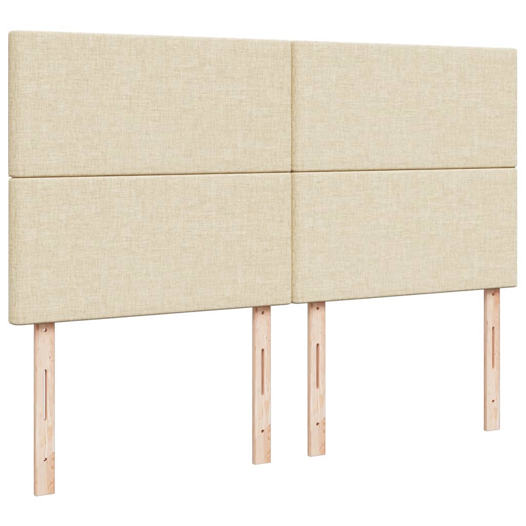 Sommier à lattes de lit avec matelas Crème 200x200 cm Tissu - XIOS