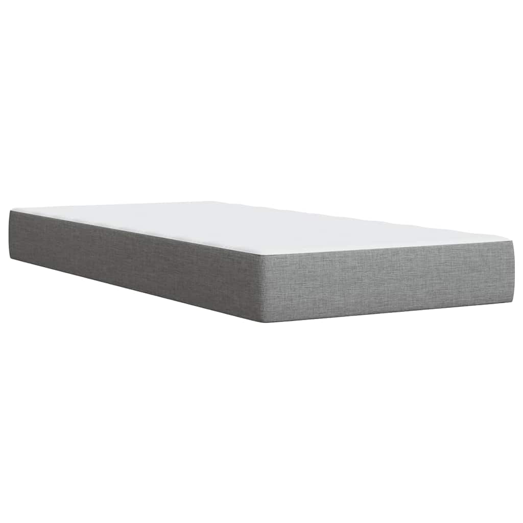 Sommier à lattes de lit avec matelas gris clair 80x200 cm tissu - XIOS