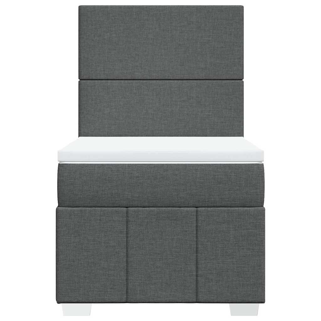 Sommier à lattes de lit avec matelas Gris foncé 80x200 cm Tissu - XIOS