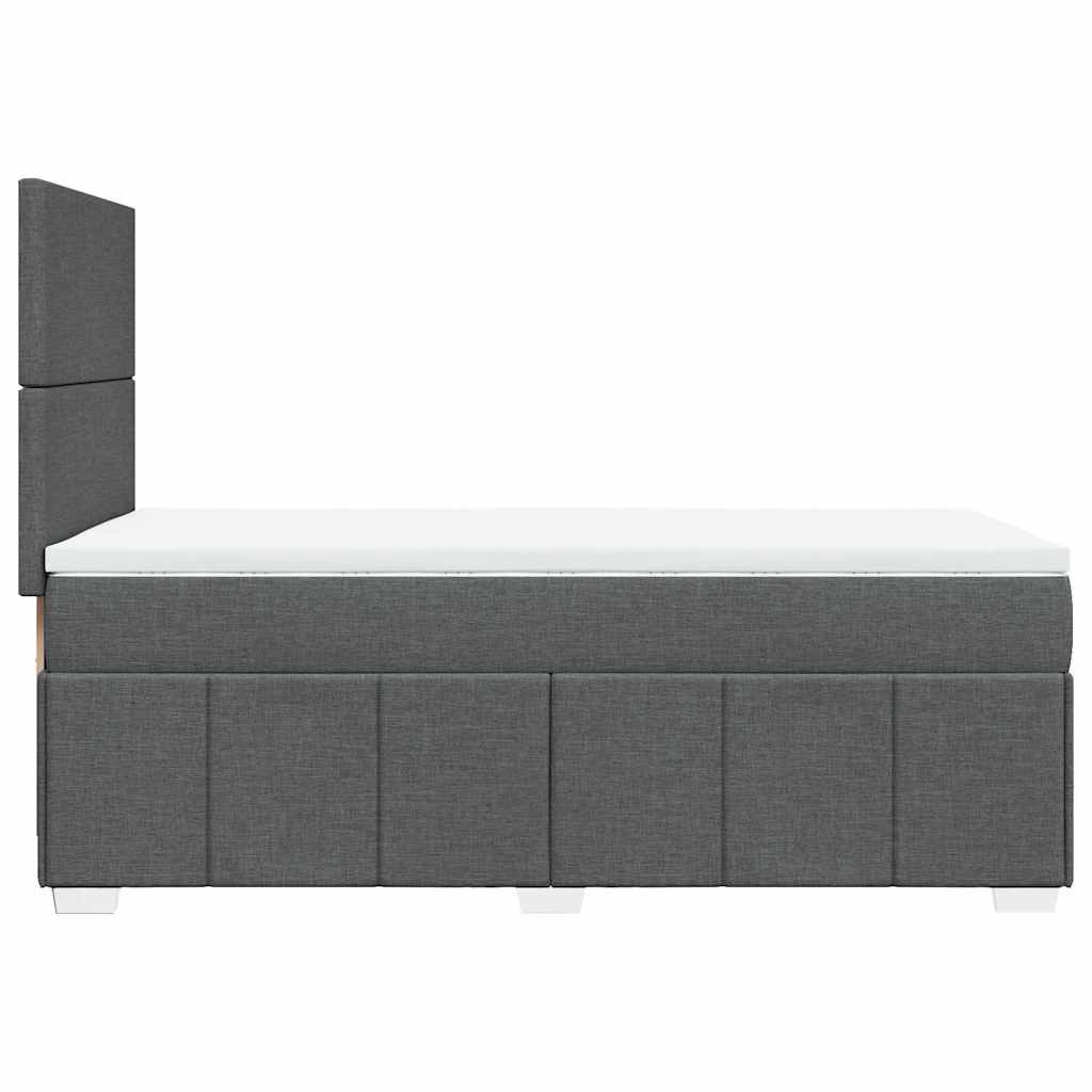 Sommier à lattes de lit avec matelas Gris foncé 80x200 cm Tissu - XIOS