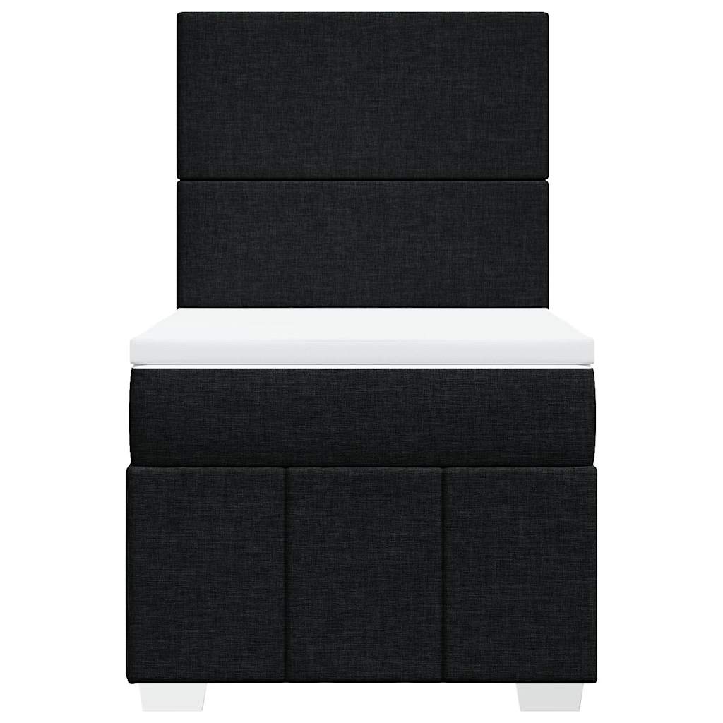 Sommier à lattes de lit et matelas Noir 80x200 cm Tissu - XIOS