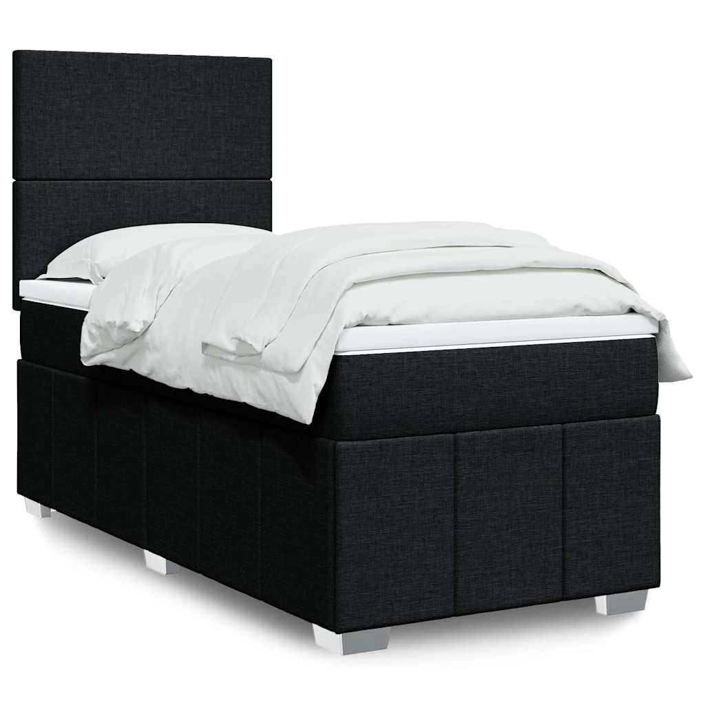 Sommier à lattes de lit et matelas Noir 80x200 cm Tissu - XIOS