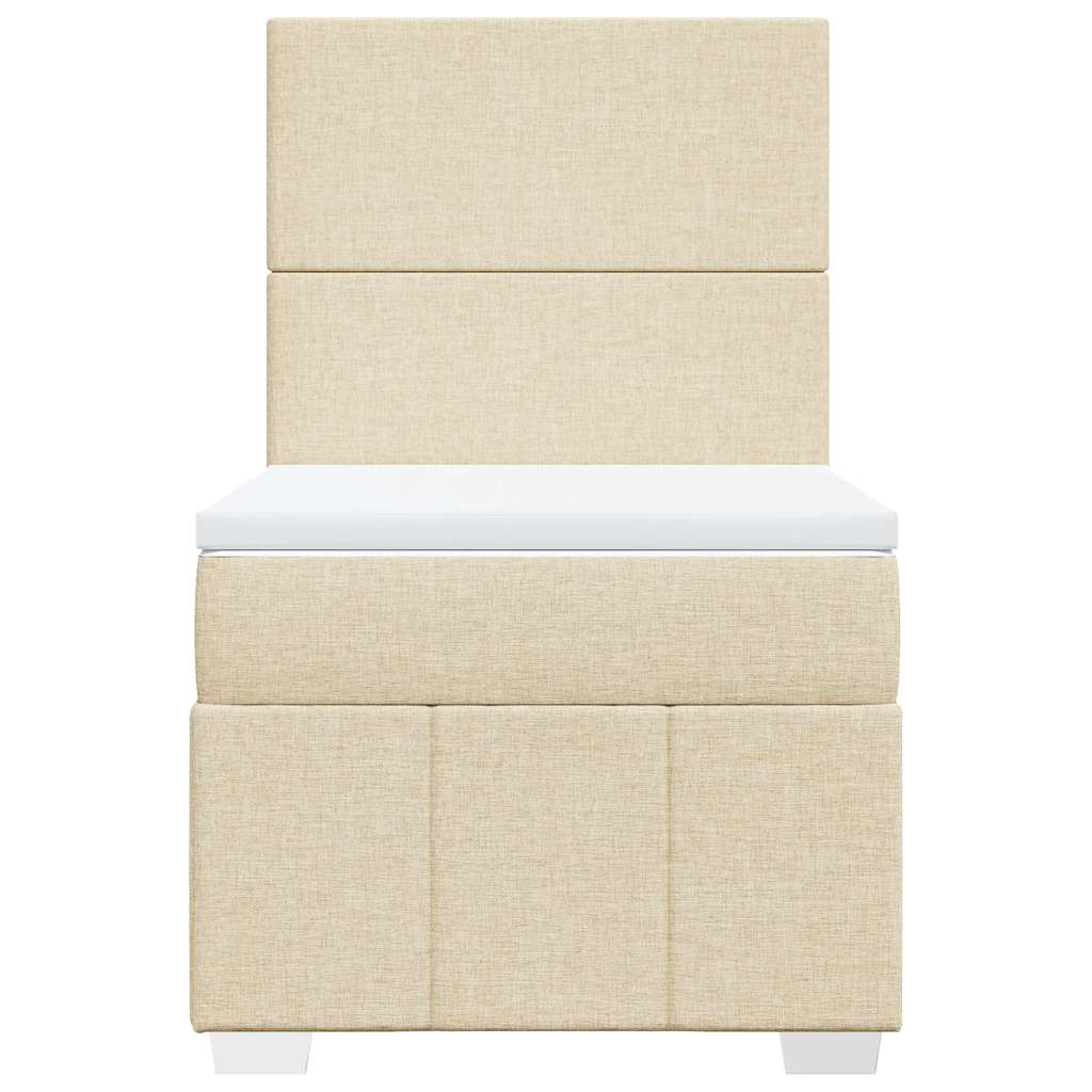 Sommier à lattes de lit avec matelas Crème 80x200 cm Tissu - XIOS
