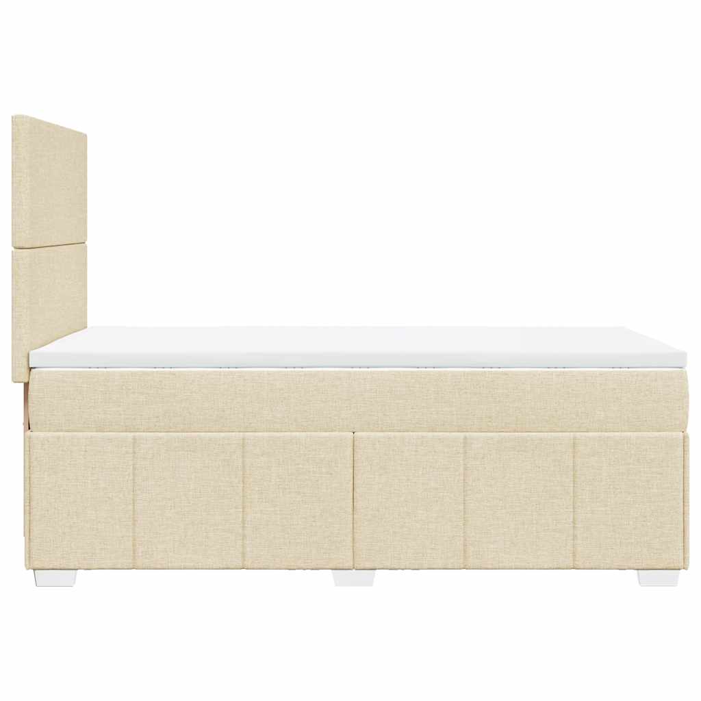 Sommier à lattes de lit avec matelas Crème 80x200 cm Tissu - XIOS