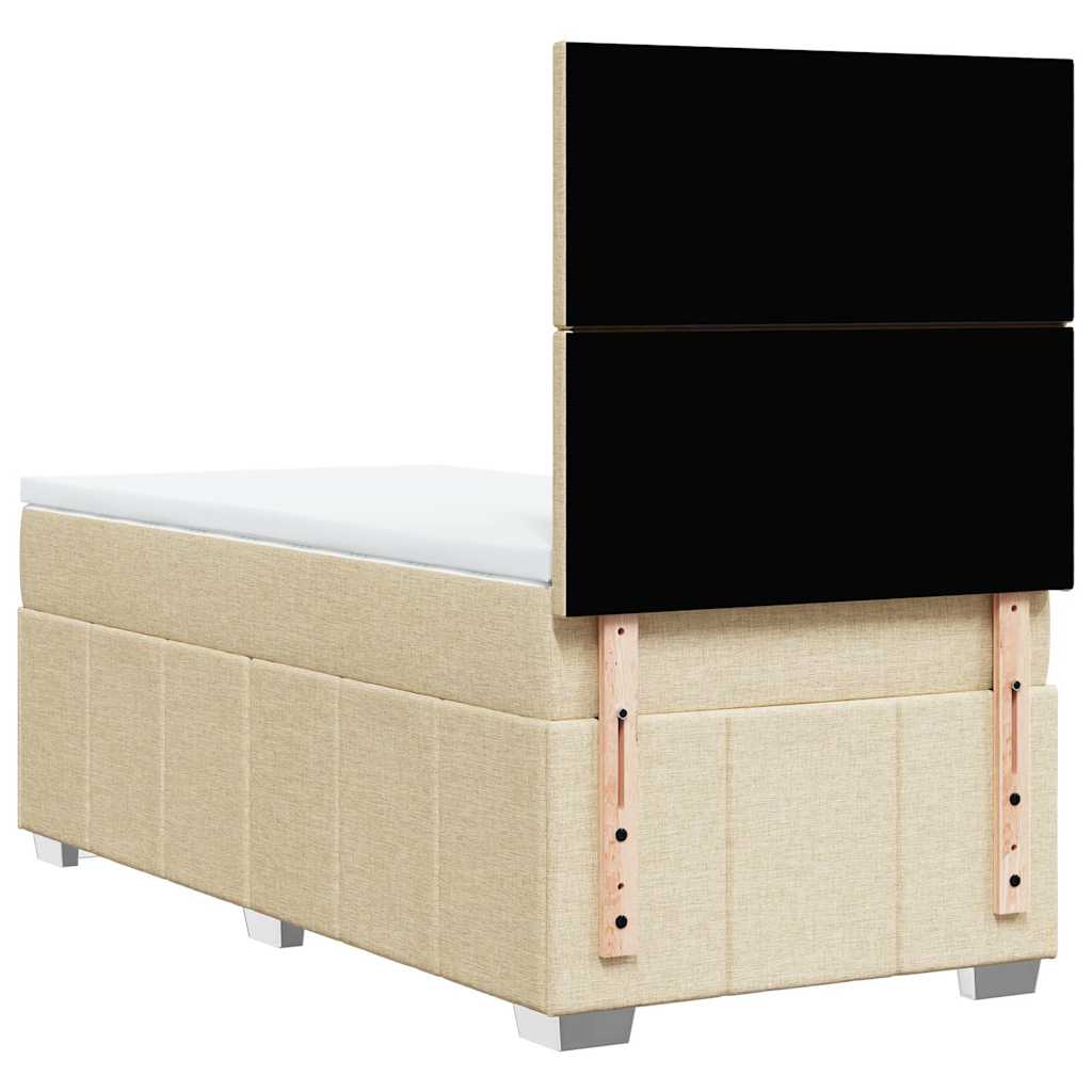 Sommier à lattes de lit avec matelas Crème 80x200 cm Tissu - XIOS