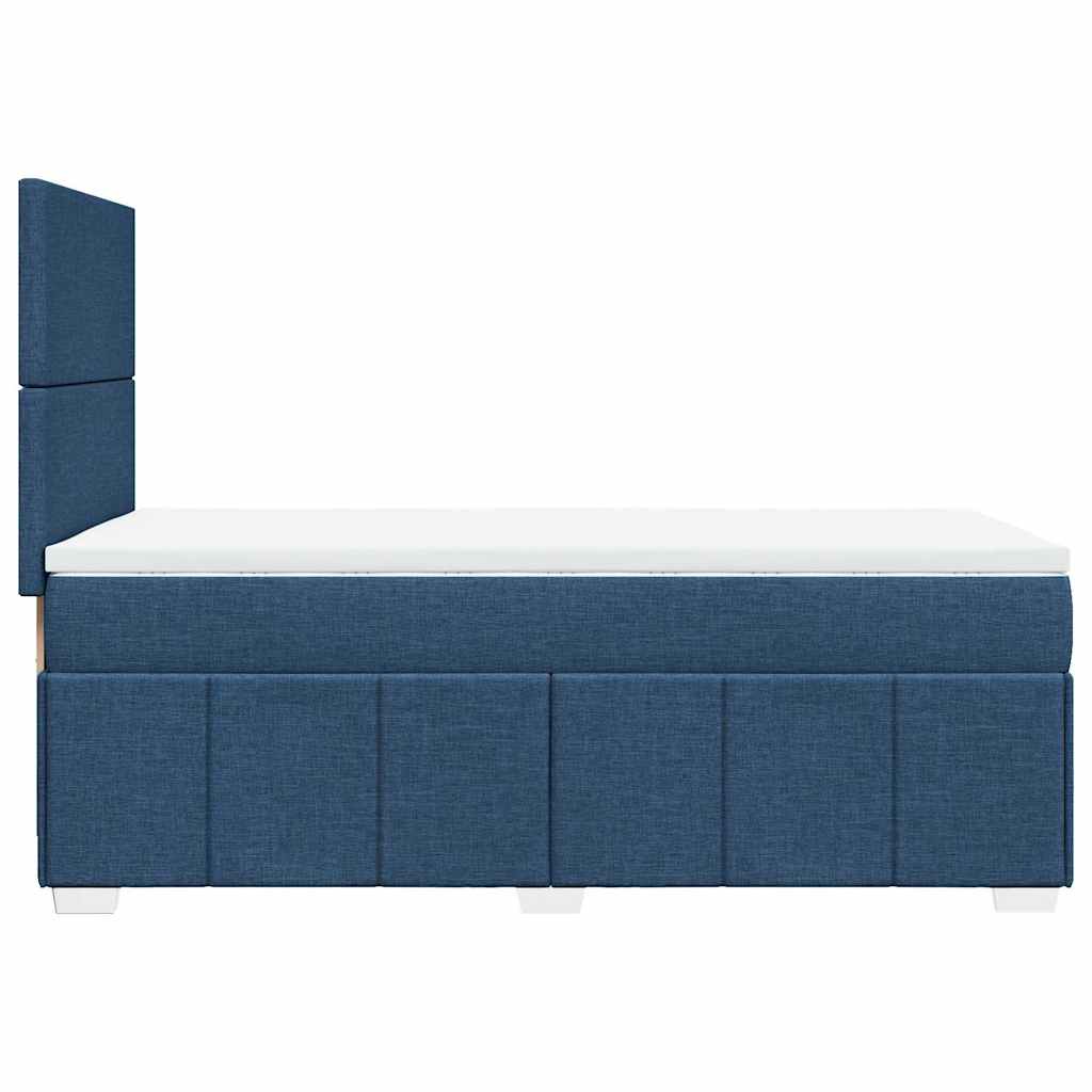 Sommier à lattes de lit avec matelas Bleu 80x200 cm Tissu