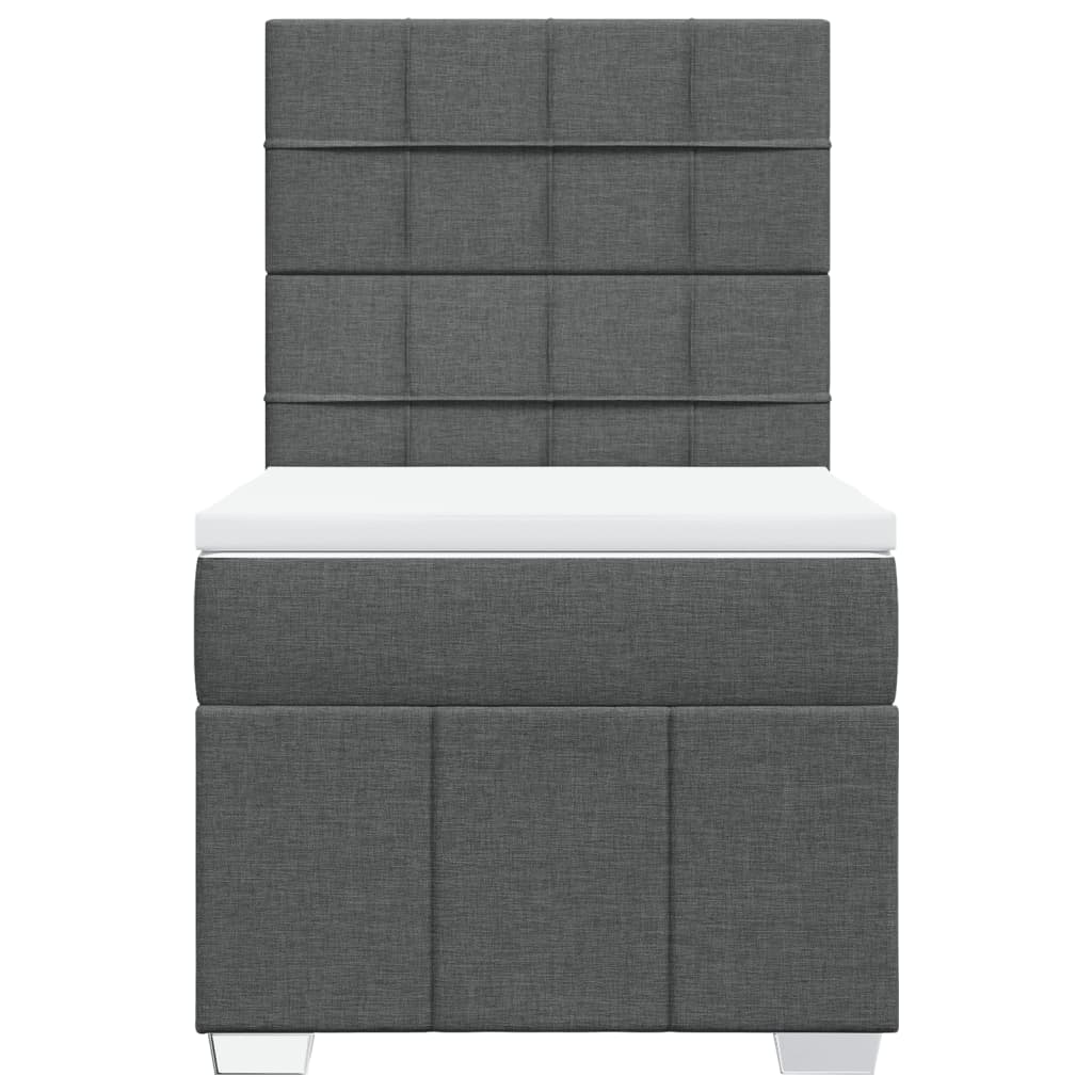 Sommier à lattes de lit avec matelas Gris foncé 80x200 cm Tissu - XIOS
