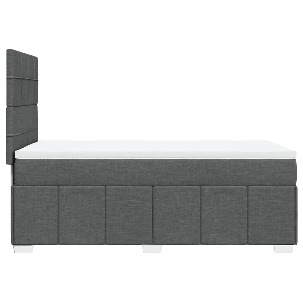 Sommier à lattes de lit avec matelas Gris foncé 80x200 cm Tissu - XIOS