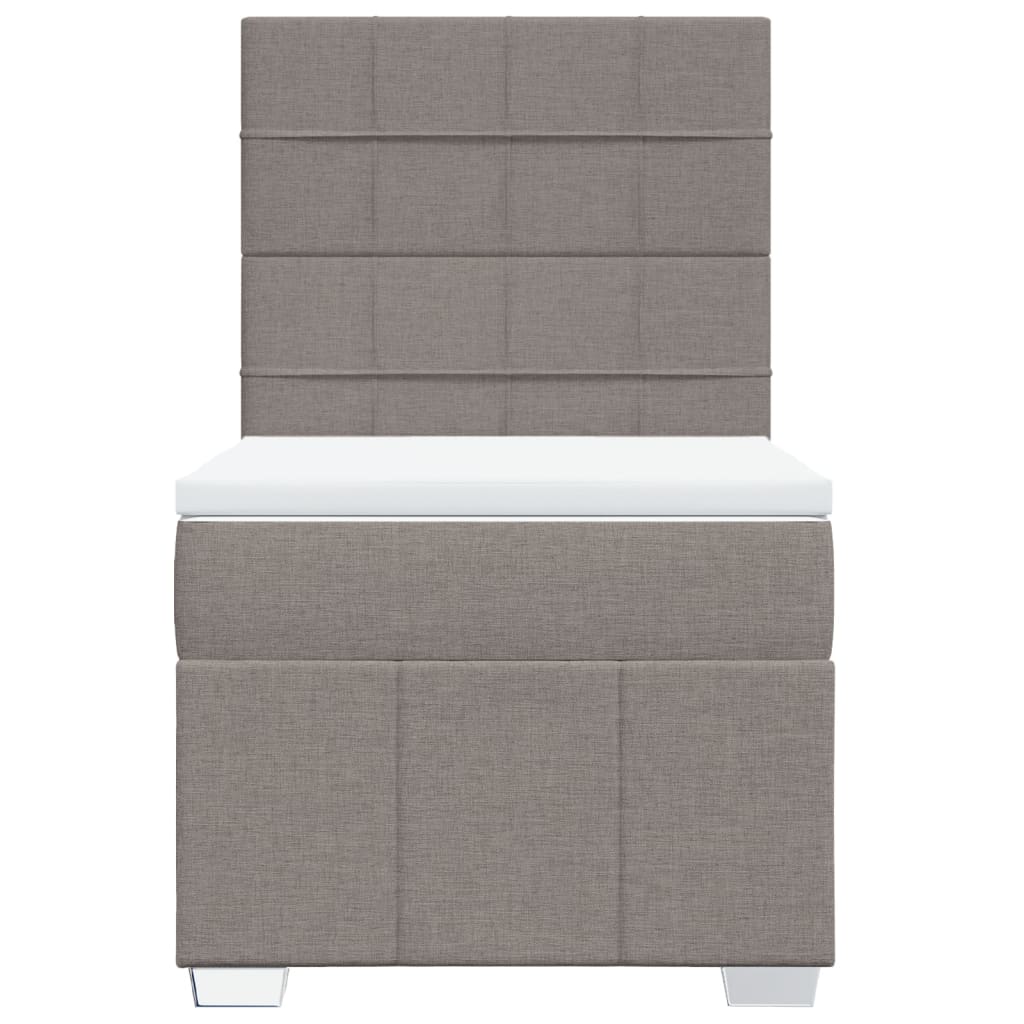 Sommier à lattes de lit avec matelas Taupe 80x200 cm Tissu - XIOS