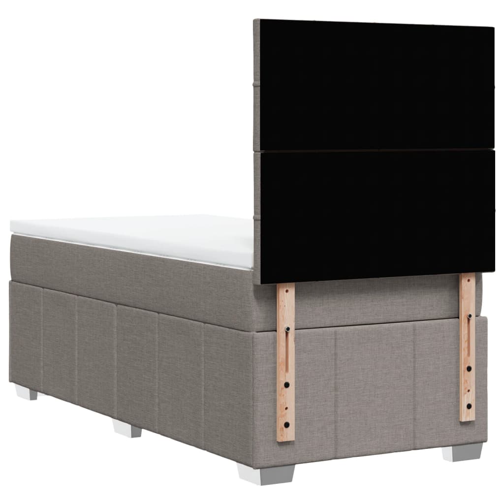 Sommier à lattes de lit avec matelas Taupe 80x200 cm Tissu - XIOS