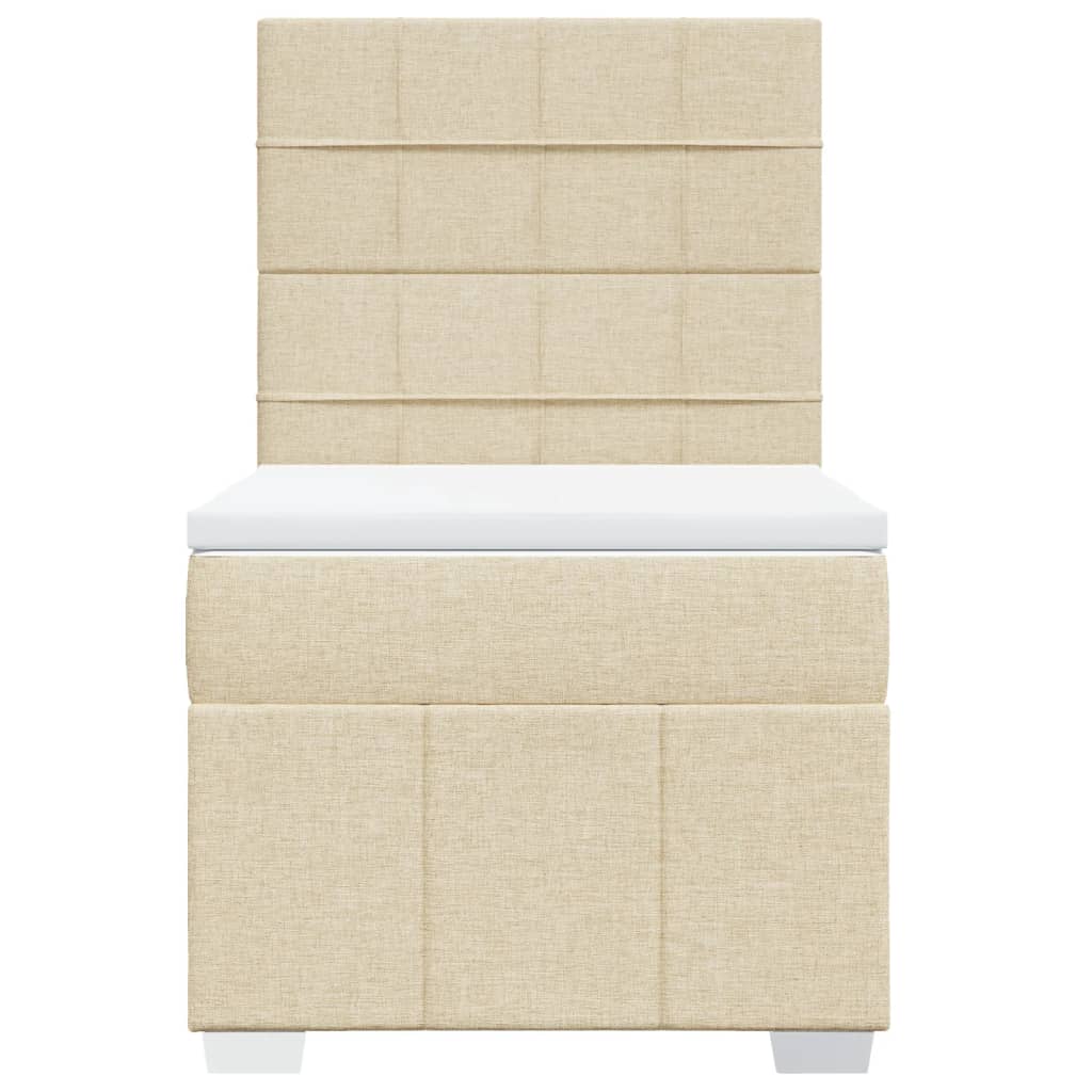 Sommier à lattes de lit avec matelas Crème 80x200 cm Tissu - XIOS