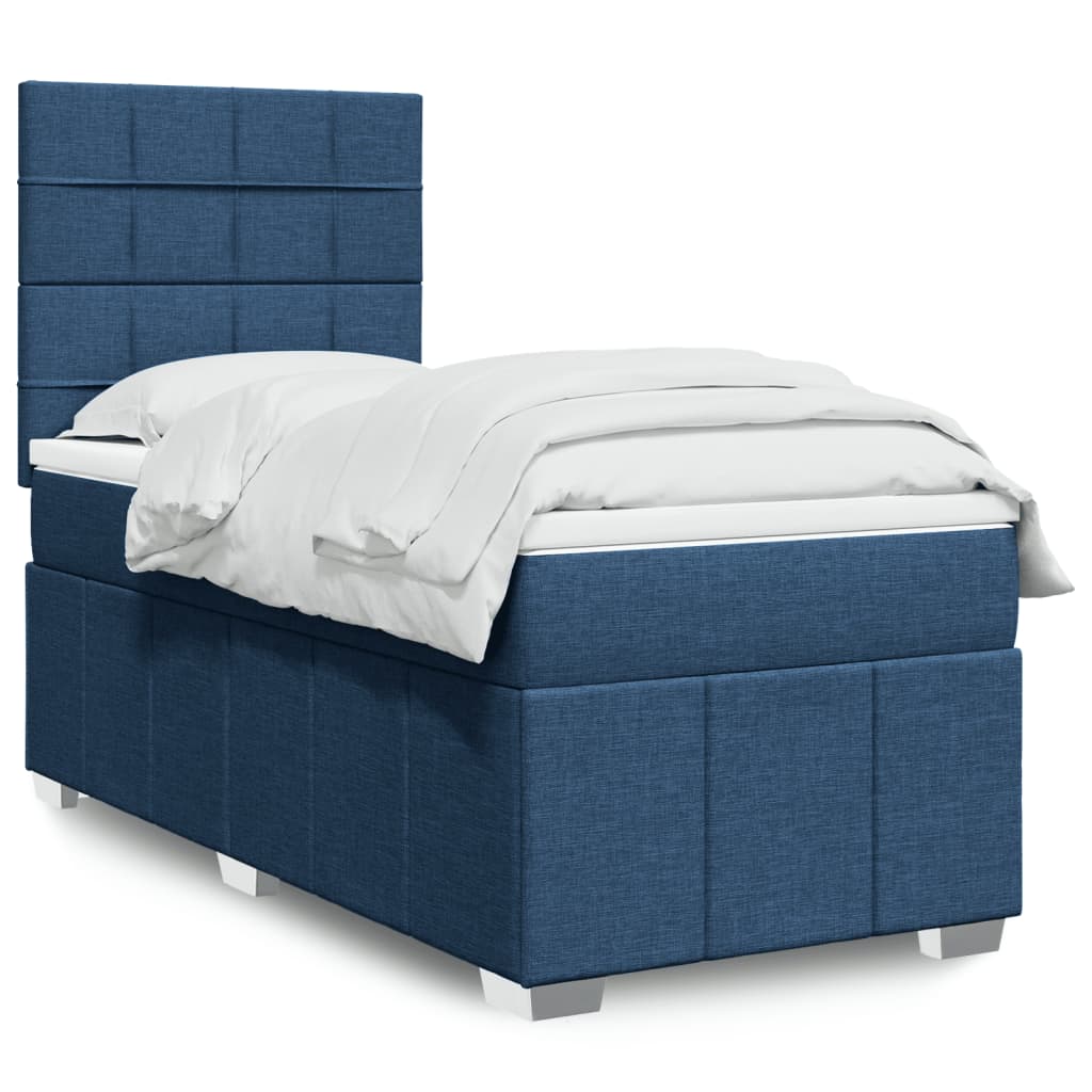 Sommier à lattes de lit avec matelas Bleu 80x200 cm Tissu - XIOS