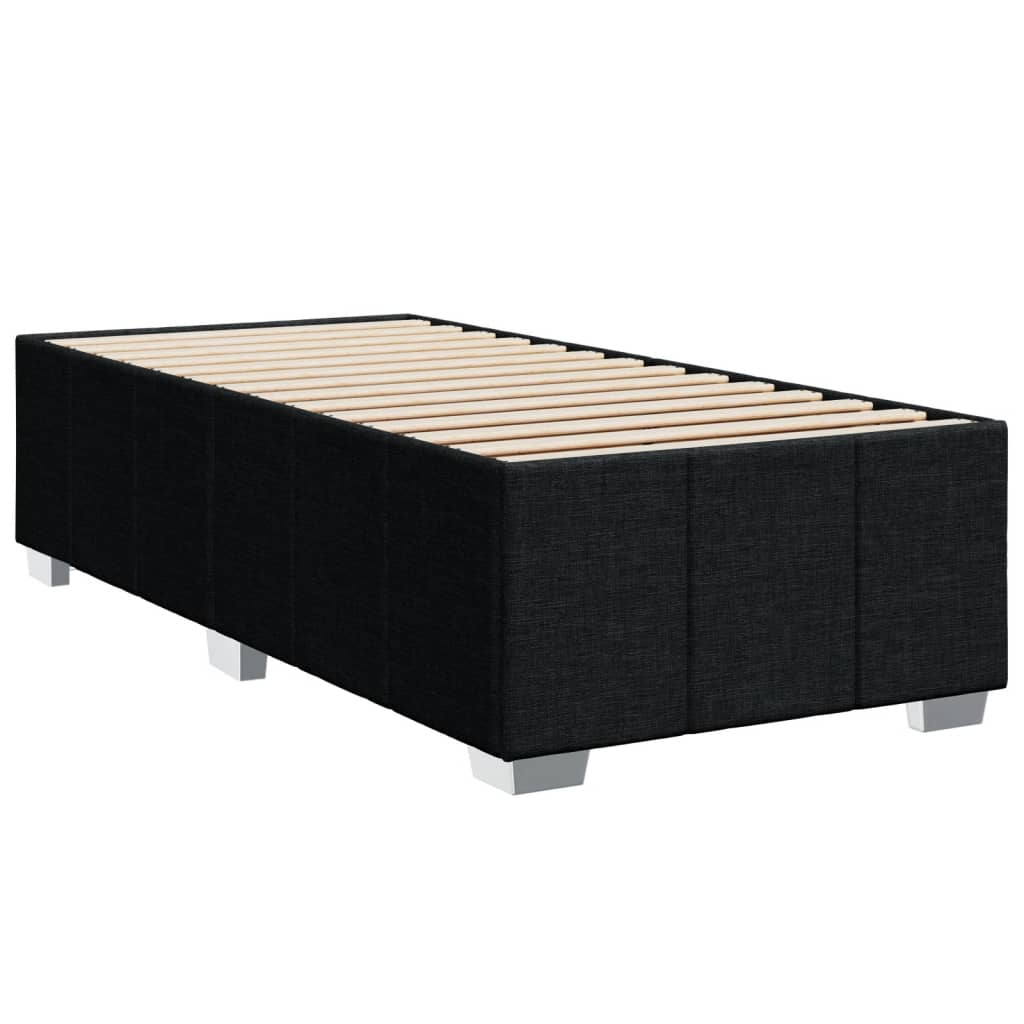 Sommier à lattes de lit et matelas Noir 80x200 cm Tissu - XIOS