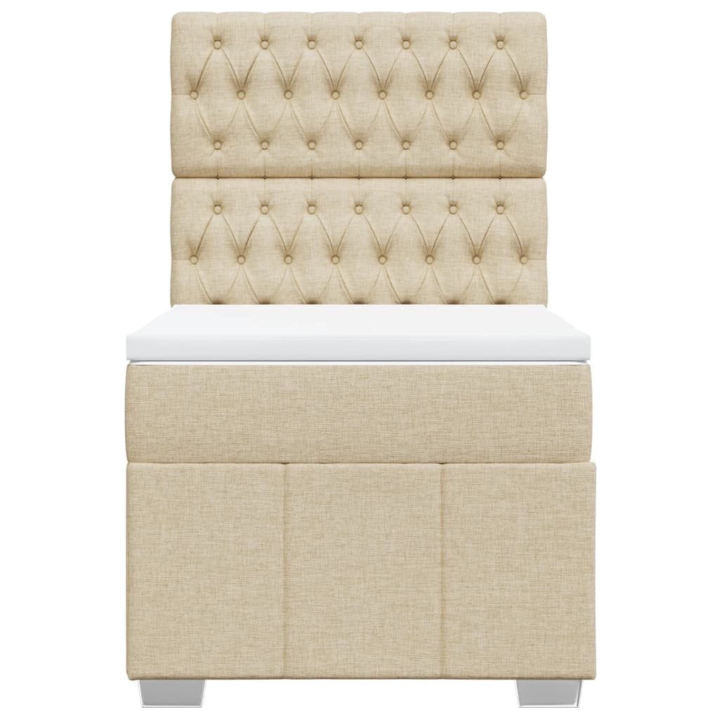 Sommier à lattes de lit avec matelas Crème 80x200 cm Tissu - XIOS