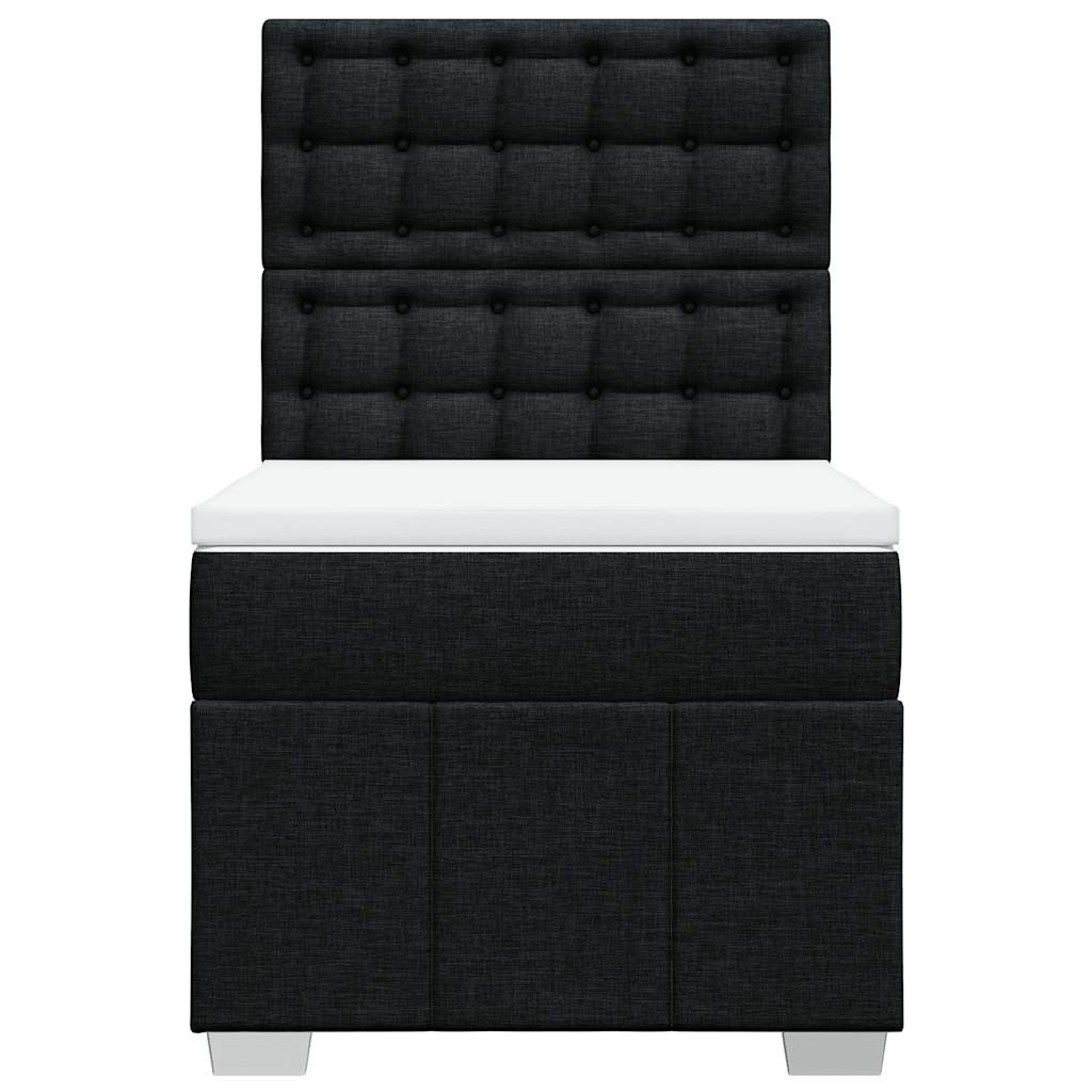 Sommier à lattes de lit et matelas Noir 80x200 cm Tissu - XIOS
