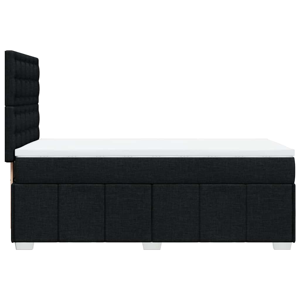 Sommier à lattes de lit et matelas Noir 80x200 cm Tissu - XIOS