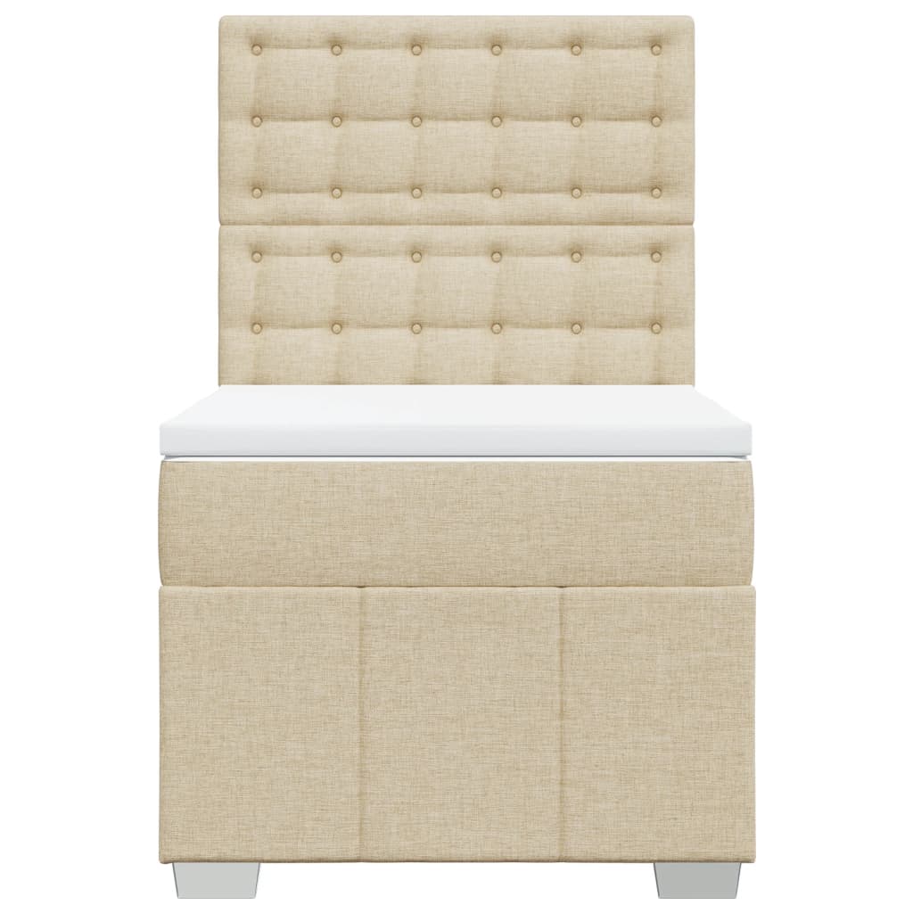 Sommier à lattes de lit avec matelas Crème 80x200 cm Tissu - XIOS