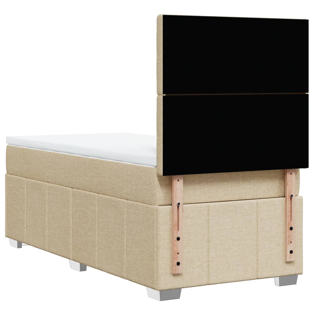 Sommier à lattes de lit avec matelas Crème 80x200 cm Tissu - XIOS