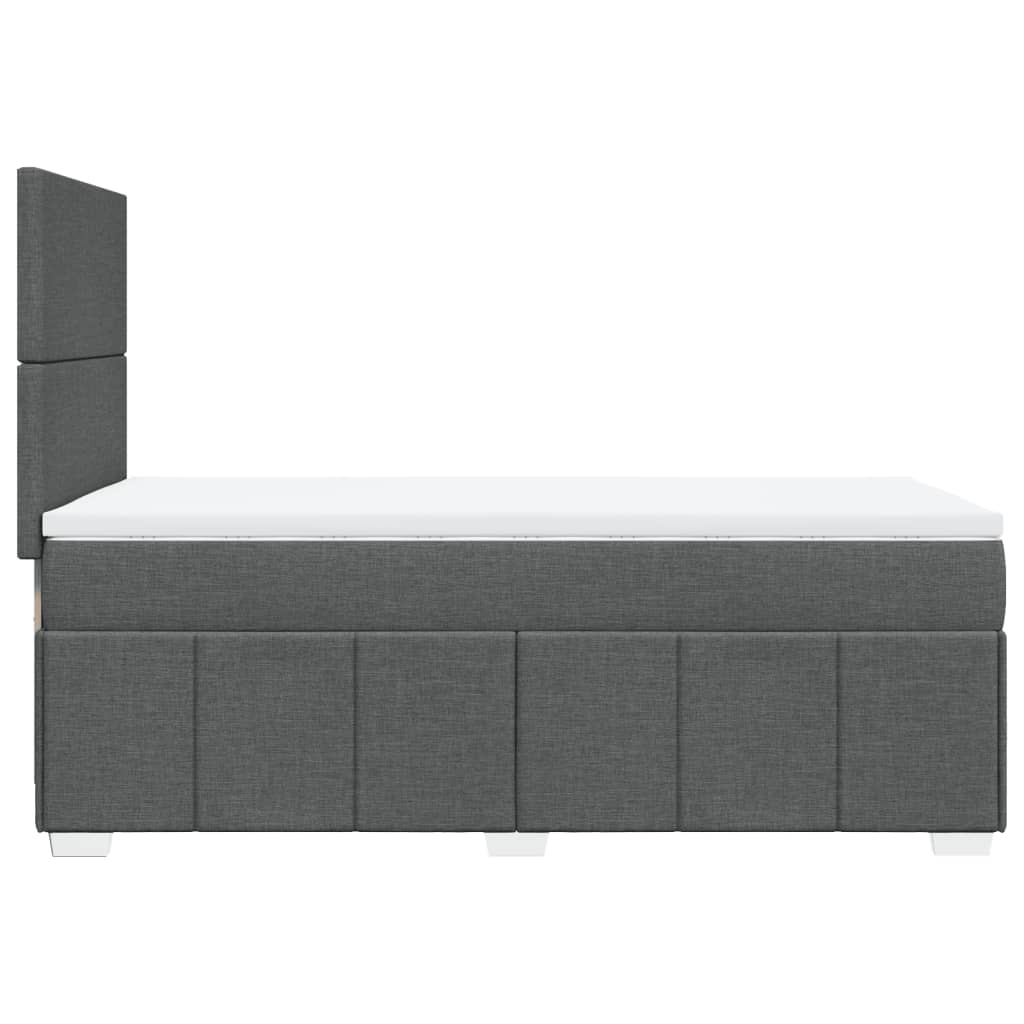 Sommier à lattes de lit et matelas Gris foncé 90x190 cm Tissu - XIOS