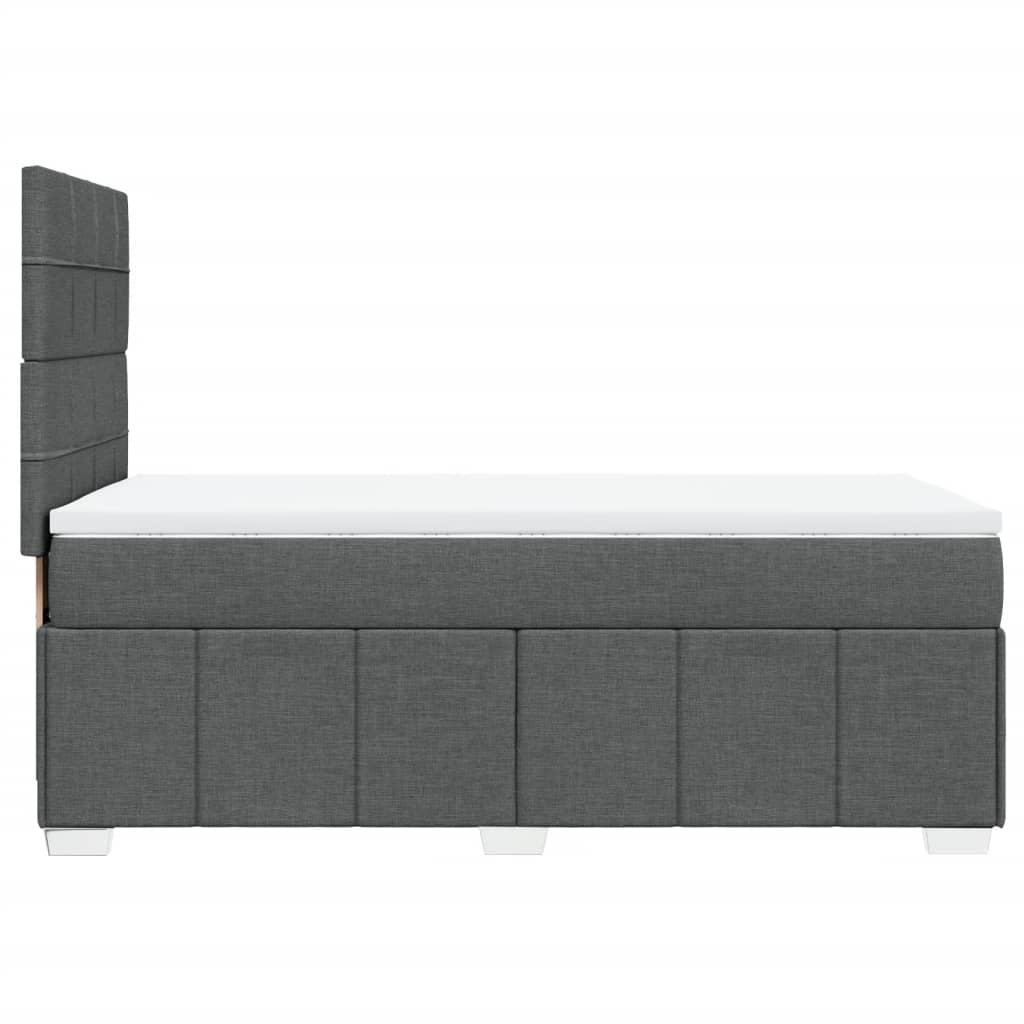 Sommier à lattes de lit et matelas Gris foncé 90x190 cm Tissu - XIOS