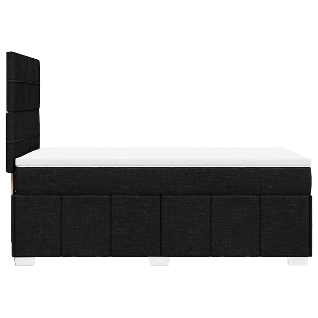 Sommier à lattes de lit avec matelas Noir 90x190 cm Tissu - XIOS