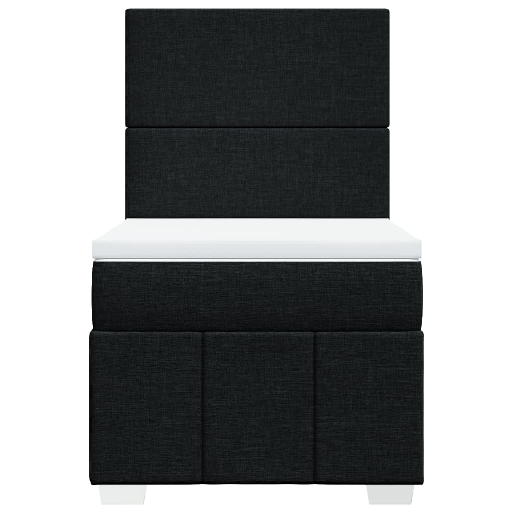 Sommier à lattes de lit avec matelas Noir 90x200 cm Tissu - XIOS