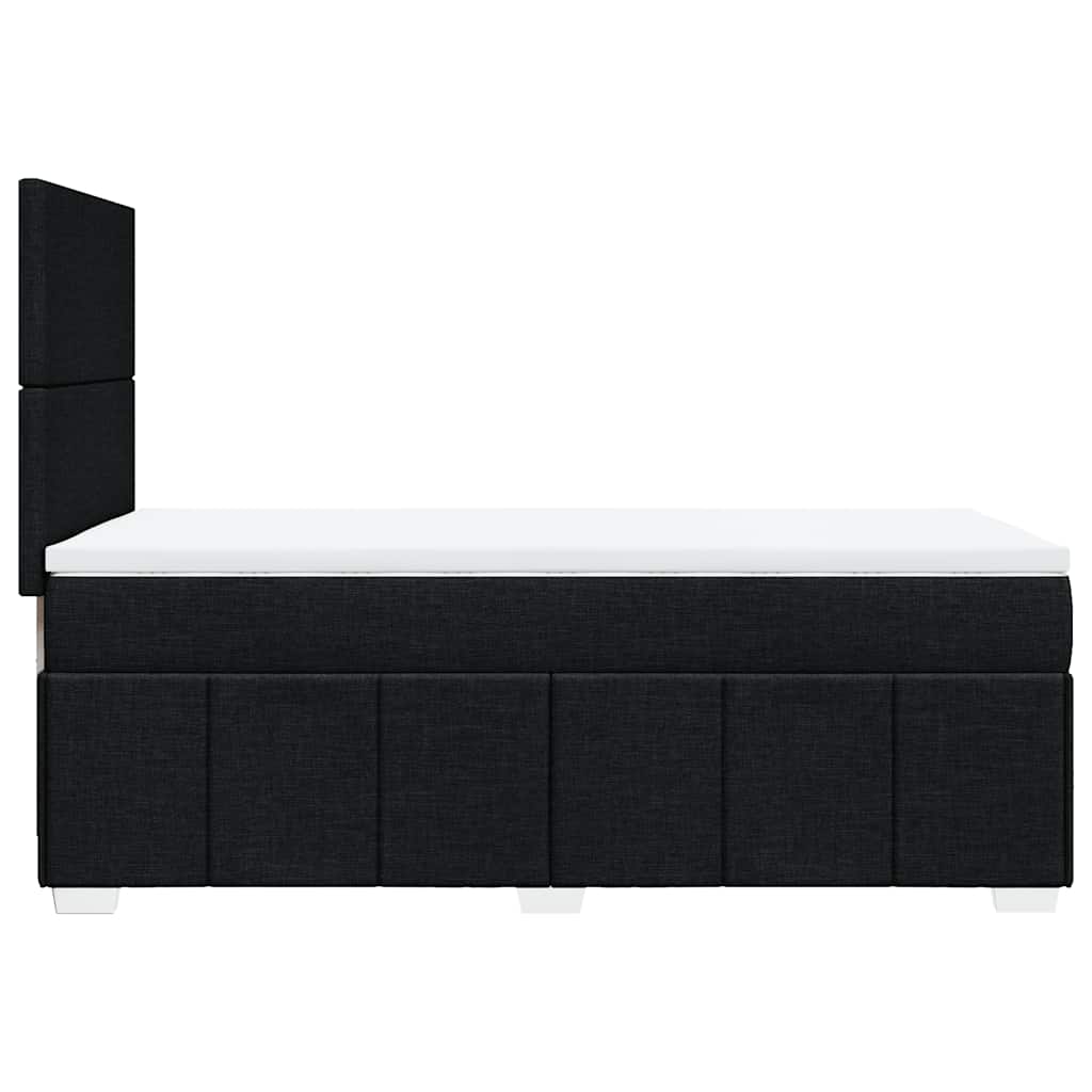 Sommier à lattes de lit avec matelas Noir 90x200 cm Tissu - XIOS
