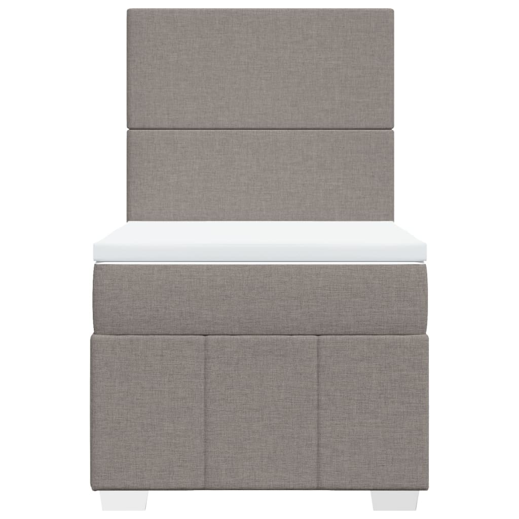 Sommier à lattes de lit avec matelas Taupe 90x200 cm Tissu - XIOS