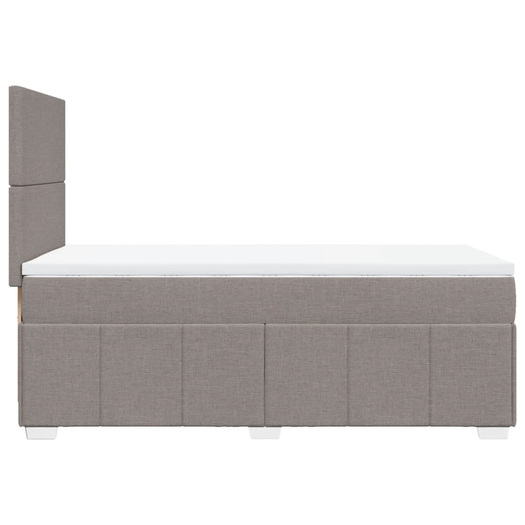Sommier à lattes de lit avec matelas Taupe 90x200 cm Tissu - XIOS