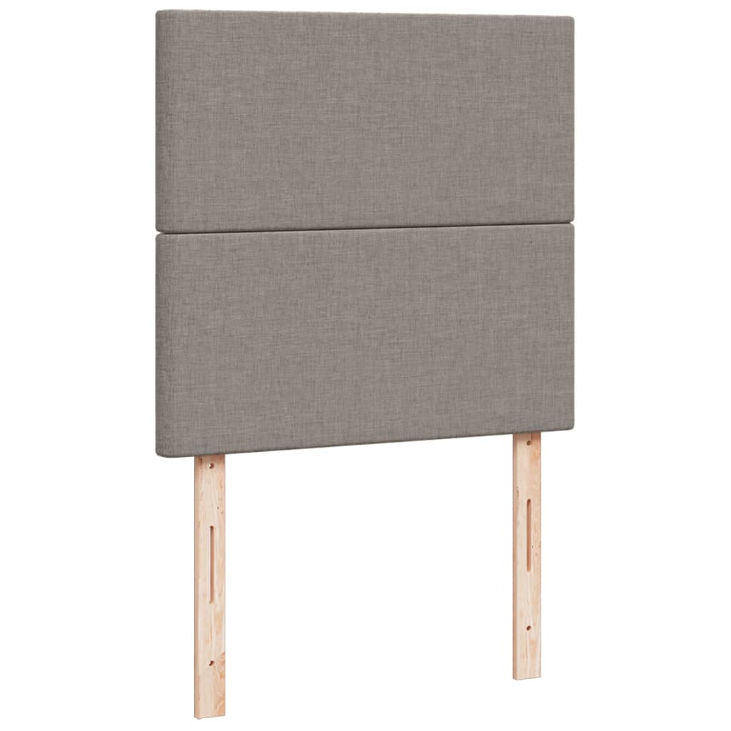 Sommier à lattes de lit avec matelas Taupe 90x200 cm Tissu - XIOS